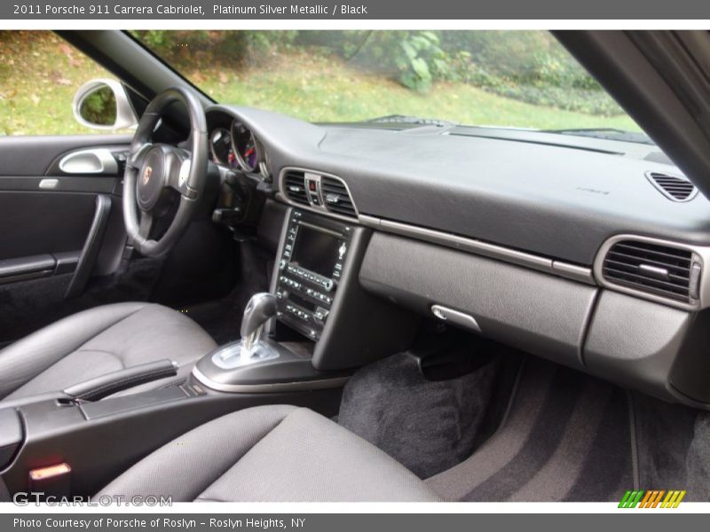 Platinum Silver Metallic / Black 2011 Porsche 911 Carrera Cabriolet