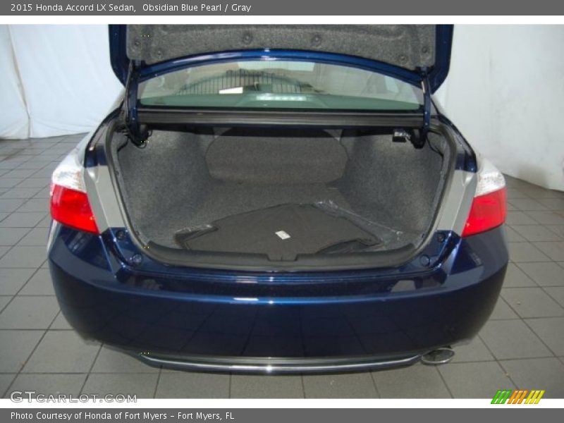 Obsidian Blue Pearl / Gray 2015 Honda Accord LX Sedan