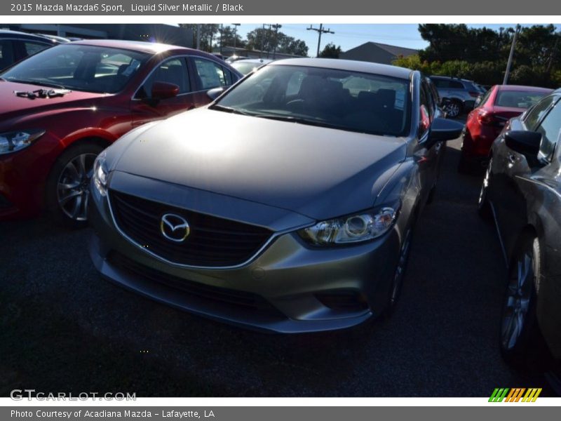 Liquid Silver Metallic / Black 2015 Mazda Mazda6 Sport