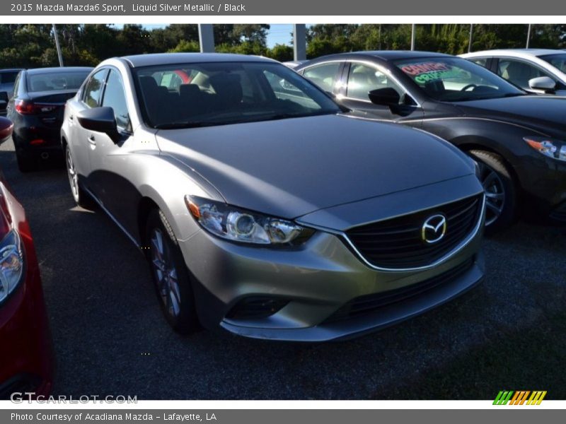 Liquid Silver Metallic / Black 2015 Mazda Mazda6 Sport