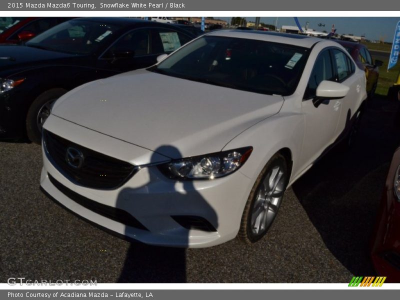 Snowflake White Pearl / Black 2015 Mazda Mazda6 Touring