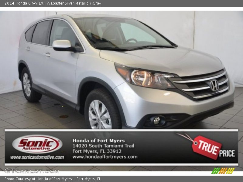 Alabaster Silver Metallic / Gray 2014 Honda CR-V EX