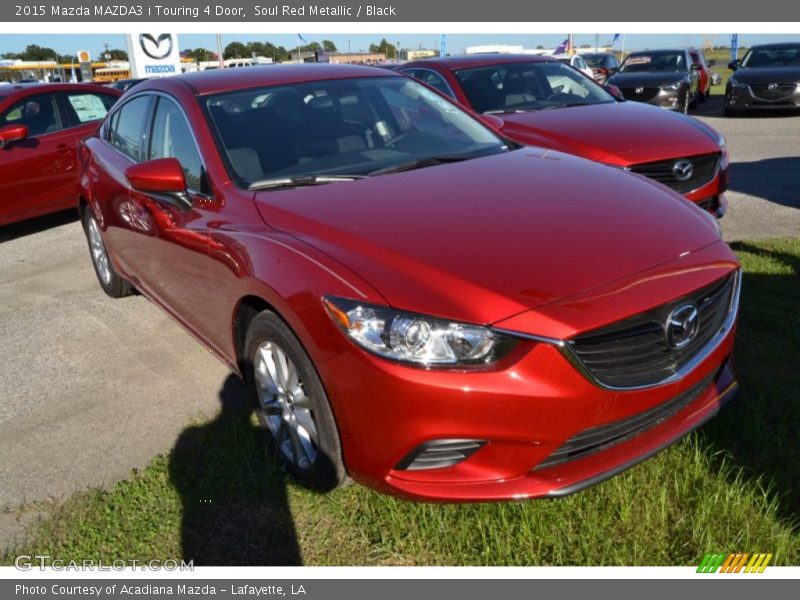 Soul Red Metallic / Black 2015 Mazda MAZDA3 i Touring 4 Door