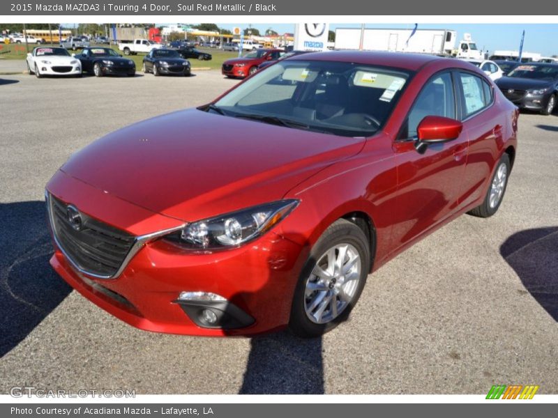 Soul Red Metallic / Black 2015 Mazda MAZDA3 i Touring 4 Door