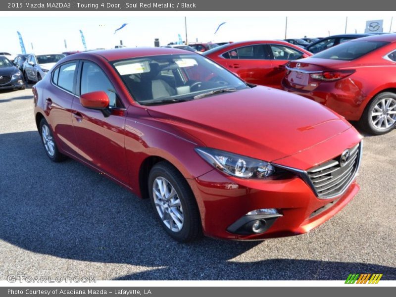 Soul Red Metallic / Black 2015 Mazda MAZDA3 i Touring 4 Door
