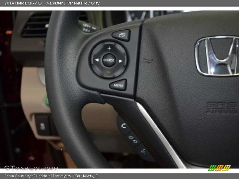 Alabaster Silver Metallic / Gray 2014 Honda CR-V EX