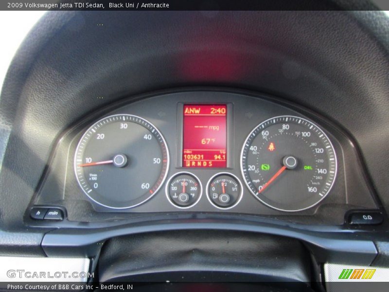 Black Uni / Anthracite 2009 Volkswagen Jetta TDI Sedan