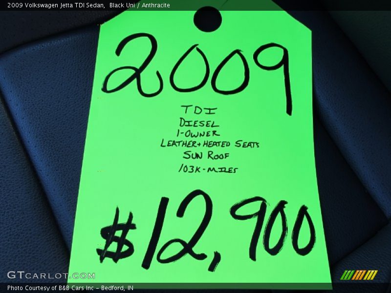 Black Uni / Anthracite 2009 Volkswagen Jetta TDI Sedan
