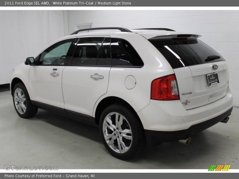 White Platinum Tri-Coat / Medium Light Stone 2011 Ford Edge SEL AWD