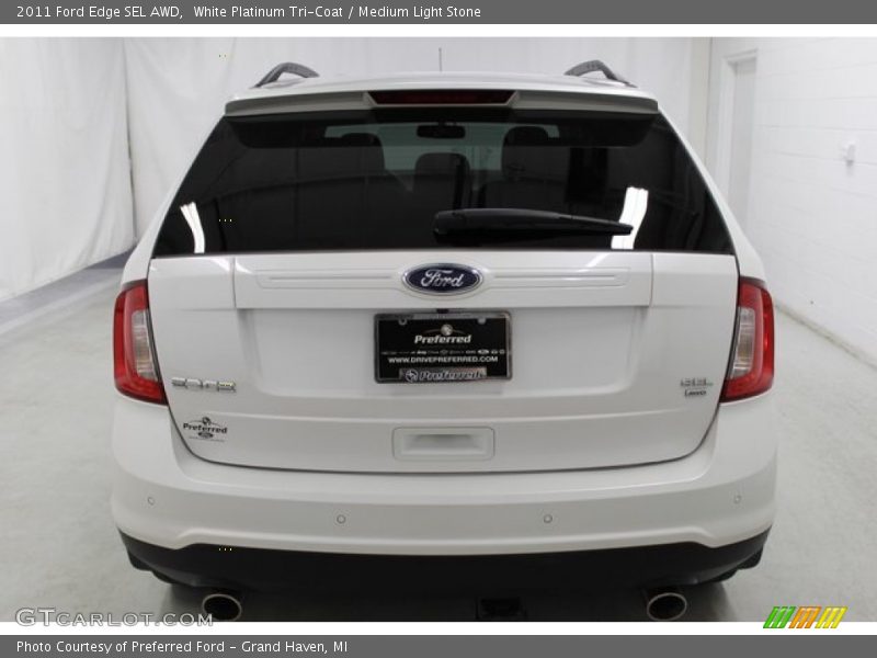 White Platinum Tri-Coat / Medium Light Stone 2011 Ford Edge SEL AWD