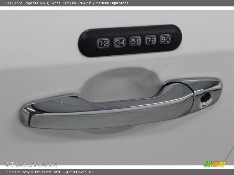 White Platinum Tri-Coat / Medium Light Stone 2011 Ford Edge SEL AWD