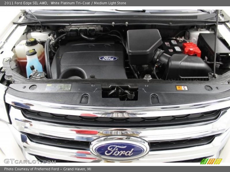 White Platinum Tri-Coat / Medium Light Stone 2011 Ford Edge SEL AWD