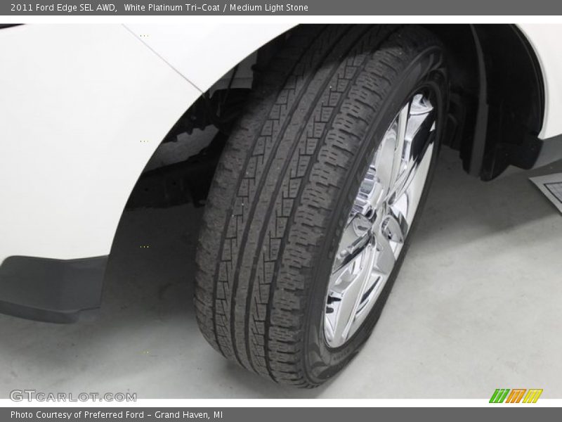 White Platinum Tri-Coat / Medium Light Stone 2011 Ford Edge SEL AWD