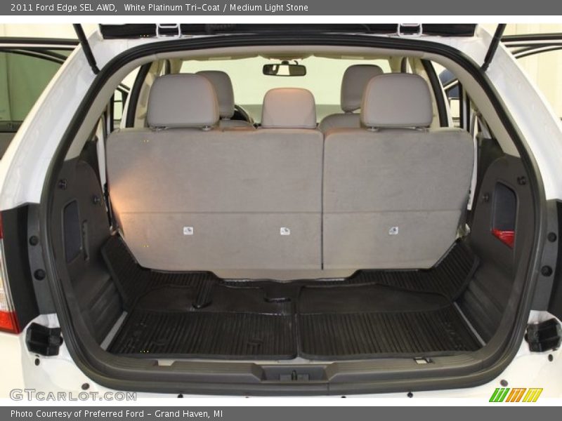 White Platinum Tri-Coat / Medium Light Stone 2011 Ford Edge SEL AWD