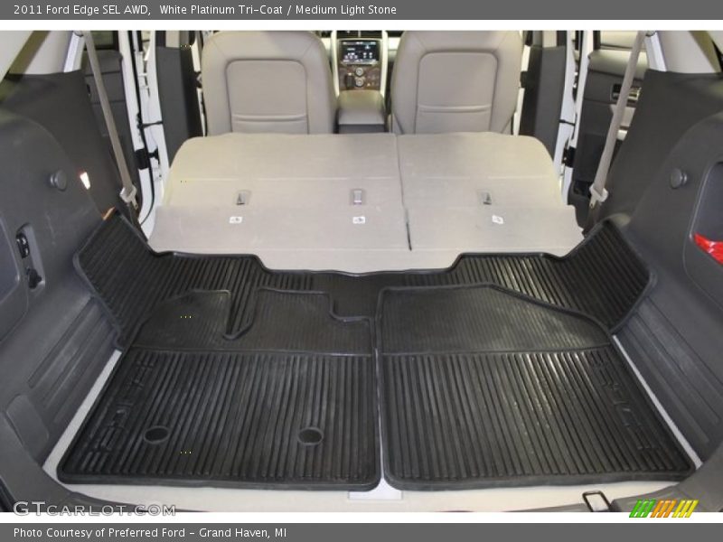 White Platinum Tri-Coat / Medium Light Stone 2011 Ford Edge SEL AWD