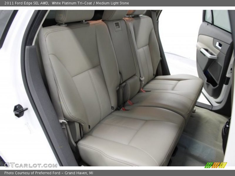 White Platinum Tri-Coat / Medium Light Stone 2011 Ford Edge SEL AWD
