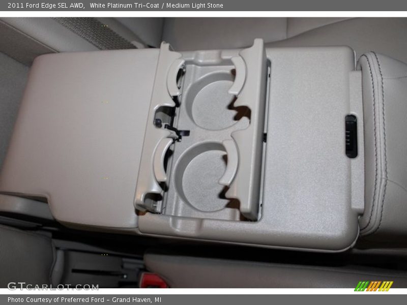 White Platinum Tri-Coat / Medium Light Stone 2011 Ford Edge SEL AWD