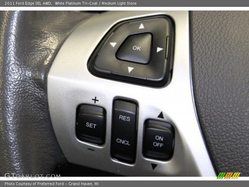 White Platinum Tri-Coat / Medium Light Stone 2011 Ford Edge SEL AWD