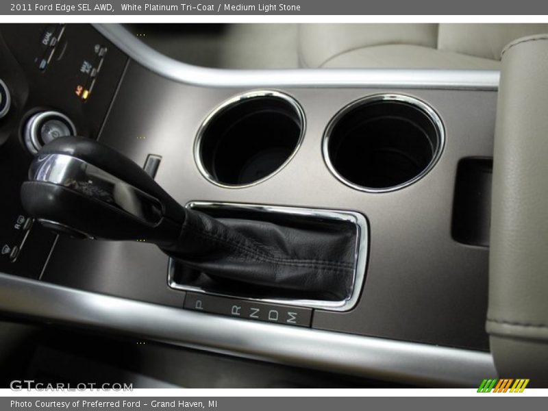 White Platinum Tri-Coat / Medium Light Stone 2011 Ford Edge SEL AWD