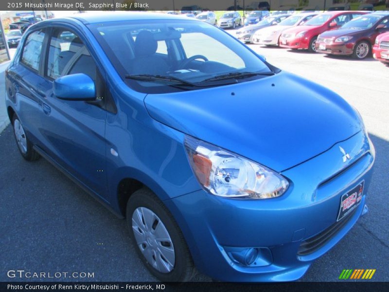 Sapphire Blue / Black 2015 Mitsubishi Mirage DE