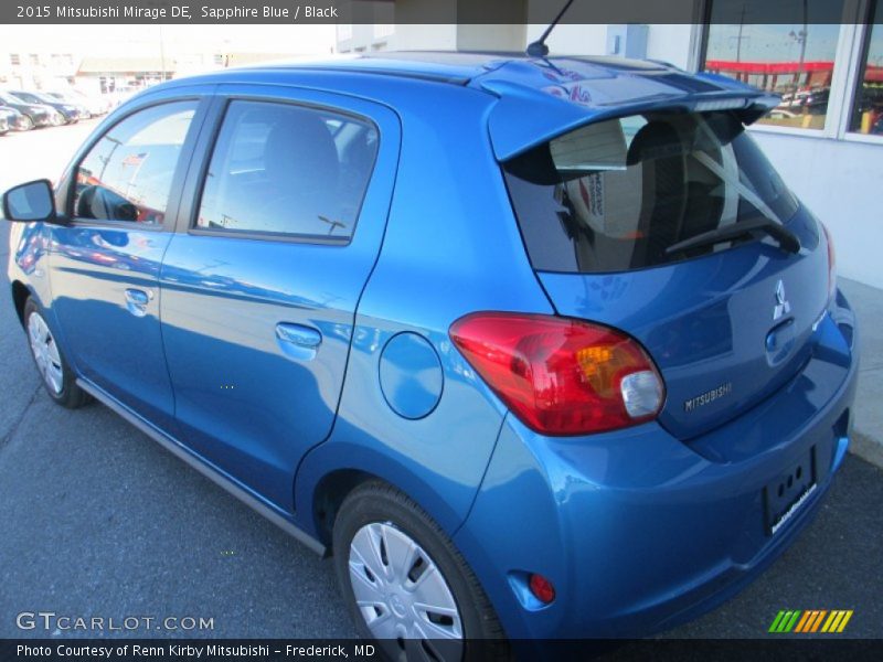 Sapphire Blue / Black 2015 Mitsubishi Mirage DE