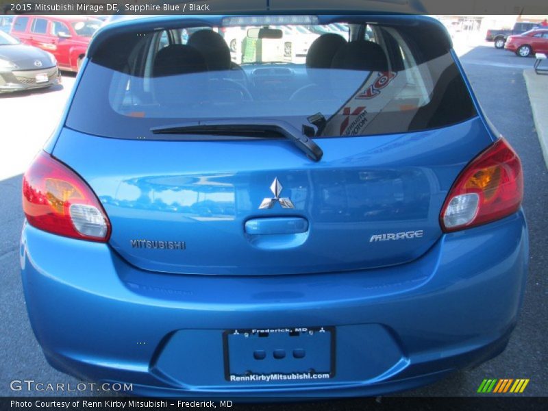 Sapphire Blue / Black 2015 Mitsubishi Mirage DE