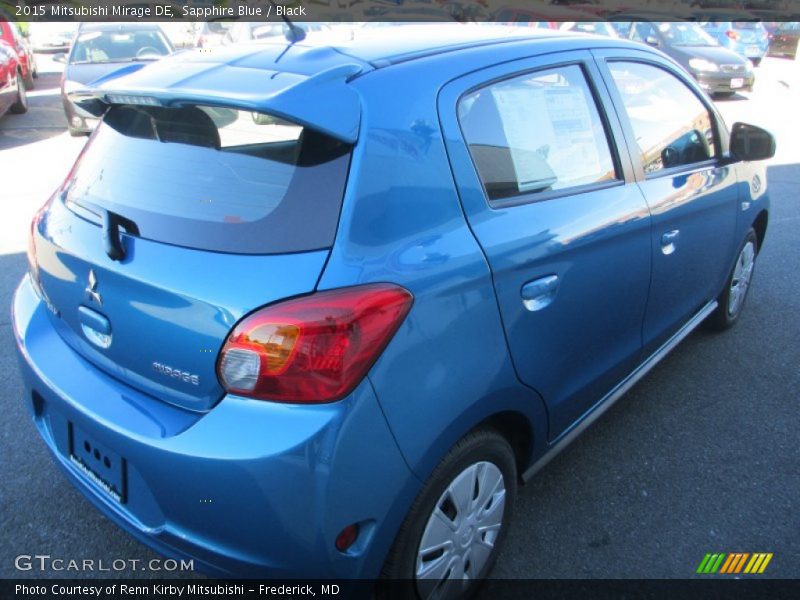 Sapphire Blue / Black 2015 Mitsubishi Mirage DE