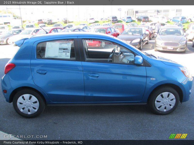Sapphire Blue / Black 2015 Mitsubishi Mirage DE