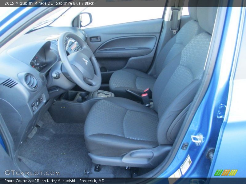 Sapphire Blue / Black 2015 Mitsubishi Mirage DE