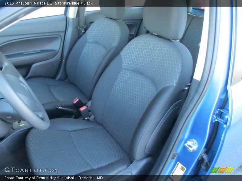 Sapphire Blue / Black 2015 Mitsubishi Mirage DE