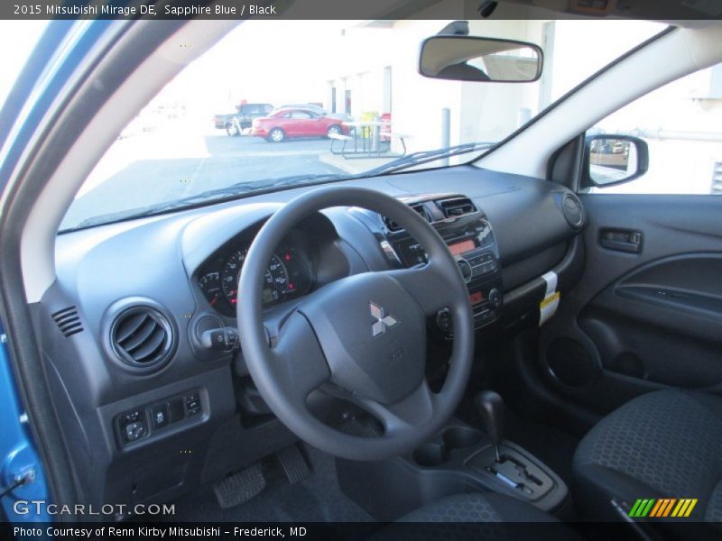 Sapphire Blue / Black 2015 Mitsubishi Mirage DE