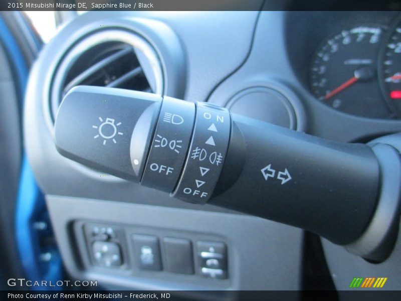 Sapphire Blue / Black 2015 Mitsubishi Mirage DE