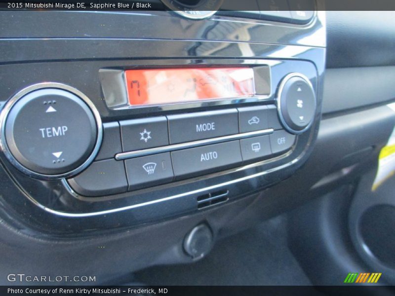 Sapphire Blue / Black 2015 Mitsubishi Mirage DE