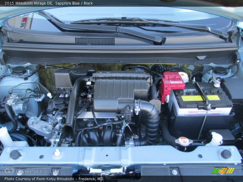 Sapphire Blue / Black 2015 Mitsubishi Mirage DE