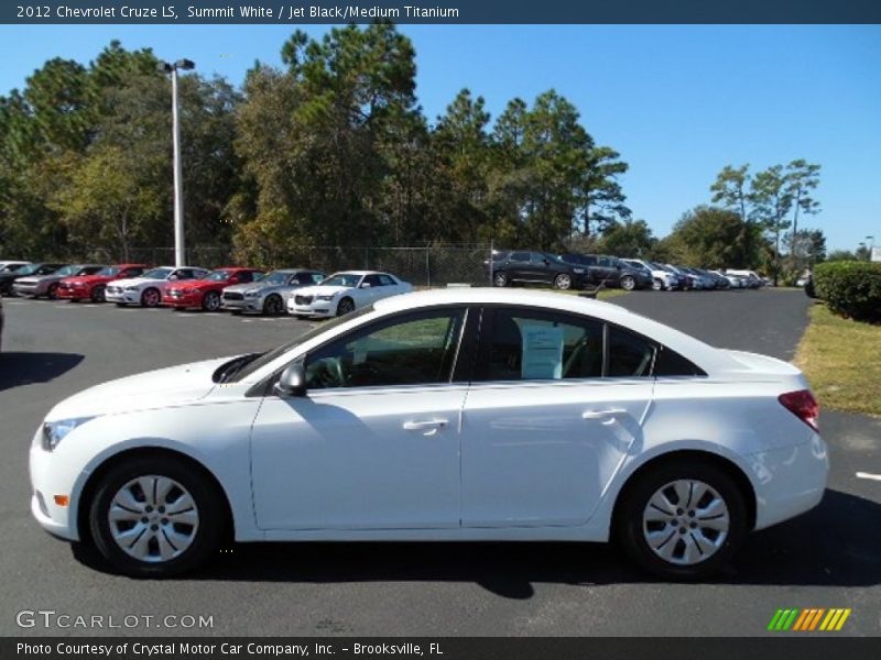 Summit White / Jet Black/Medium Titanium 2012 Chevrolet Cruze LS