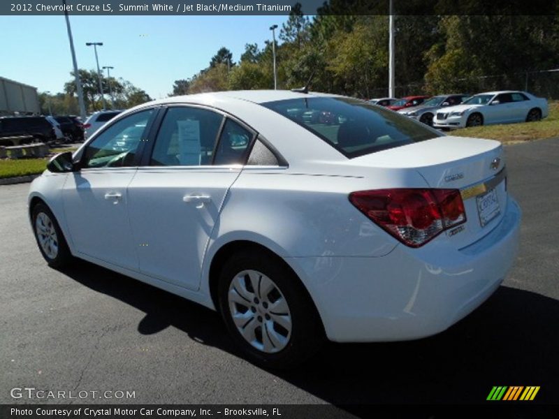 Summit White / Jet Black/Medium Titanium 2012 Chevrolet Cruze LS