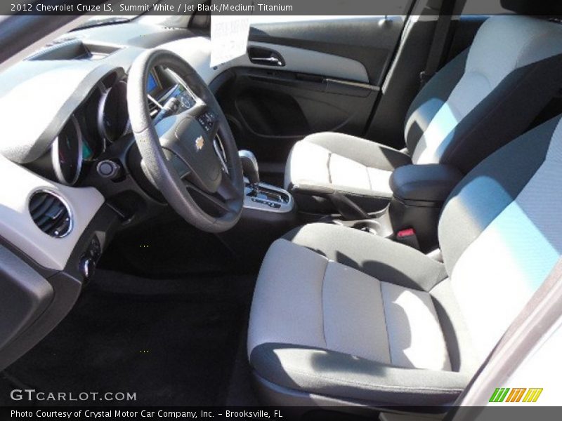 Summit White / Jet Black/Medium Titanium 2012 Chevrolet Cruze LS