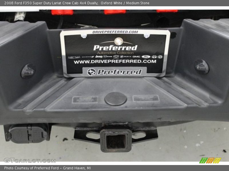 Oxford White / Medium Stone 2008 Ford F350 Super Duty Lariat Crew Cab 4x4 Dually