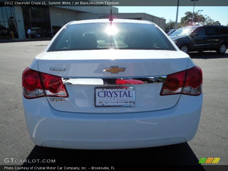 Summit White / Jet Black/Medium Titanium 2012 Chevrolet Cruze LS