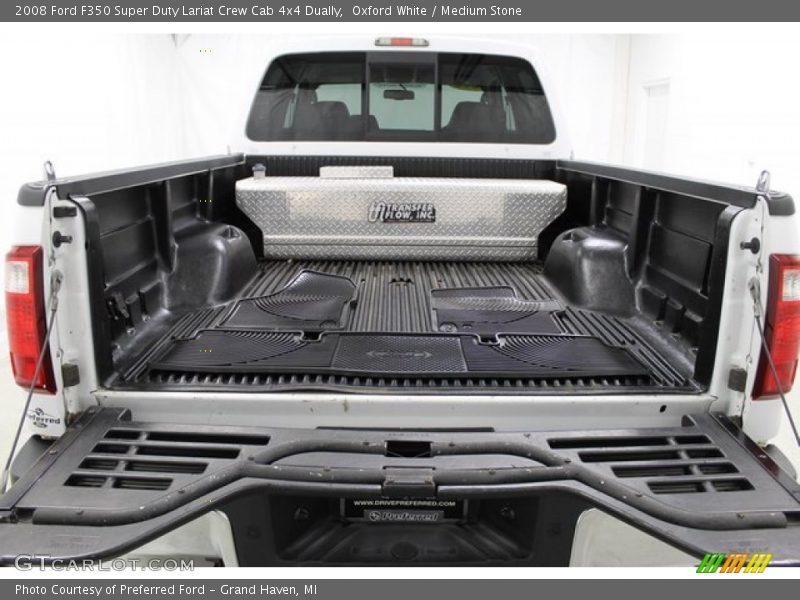 Oxford White / Medium Stone 2008 Ford F350 Super Duty Lariat Crew Cab 4x4 Dually