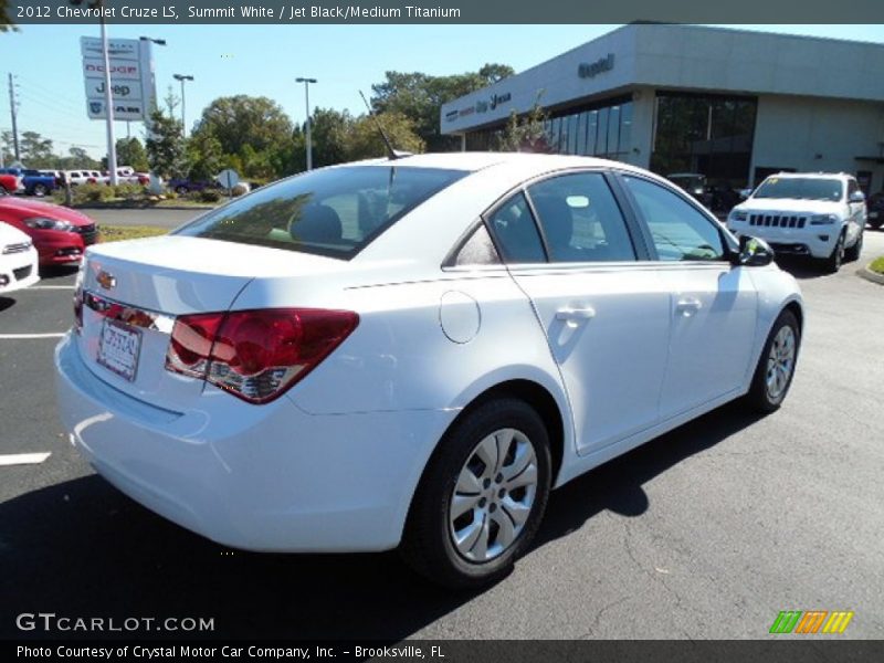 Summit White / Jet Black/Medium Titanium 2012 Chevrolet Cruze LS