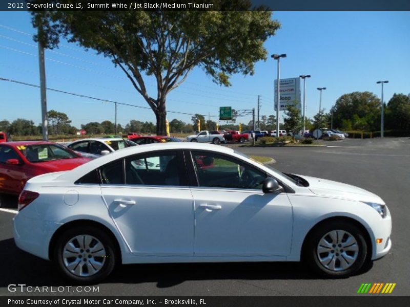 Summit White / Jet Black/Medium Titanium 2012 Chevrolet Cruze LS