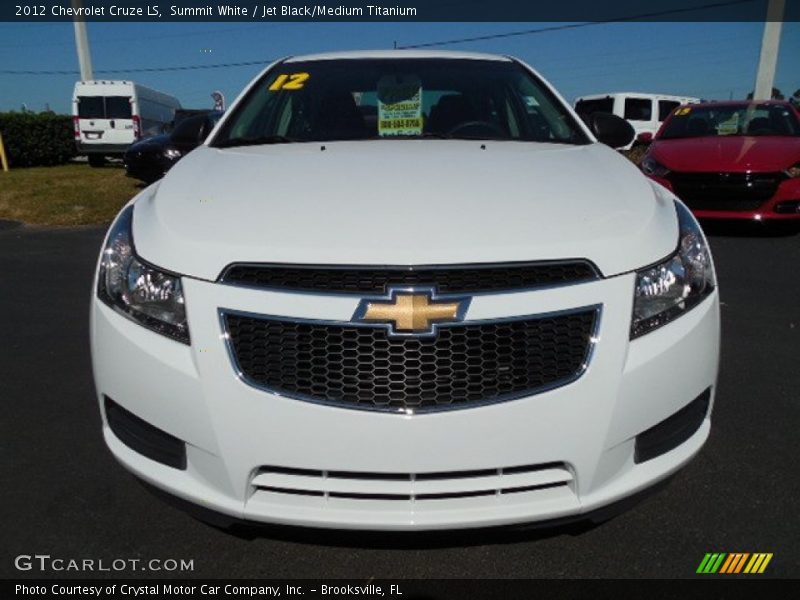 Summit White / Jet Black/Medium Titanium 2012 Chevrolet Cruze LS