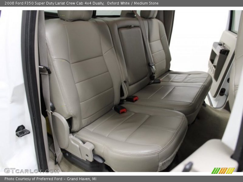 Oxford White / Medium Stone 2008 Ford F350 Super Duty Lariat Crew Cab 4x4 Dually