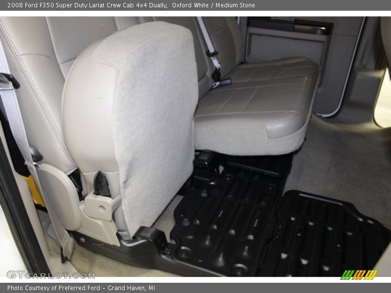 Oxford White / Medium Stone 2008 Ford F350 Super Duty Lariat Crew Cab 4x4 Dually