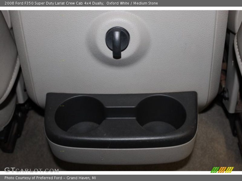 Oxford White / Medium Stone 2008 Ford F350 Super Duty Lariat Crew Cab 4x4 Dually