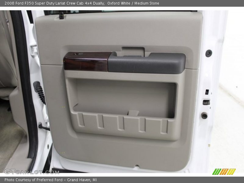 Oxford White / Medium Stone 2008 Ford F350 Super Duty Lariat Crew Cab 4x4 Dually