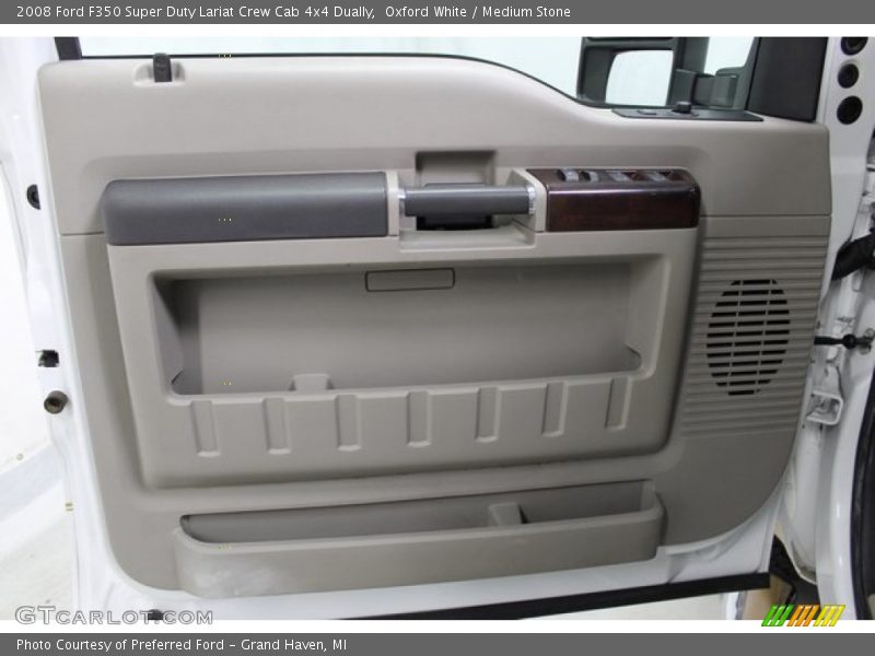 Oxford White / Medium Stone 2008 Ford F350 Super Duty Lariat Crew Cab 4x4 Dually