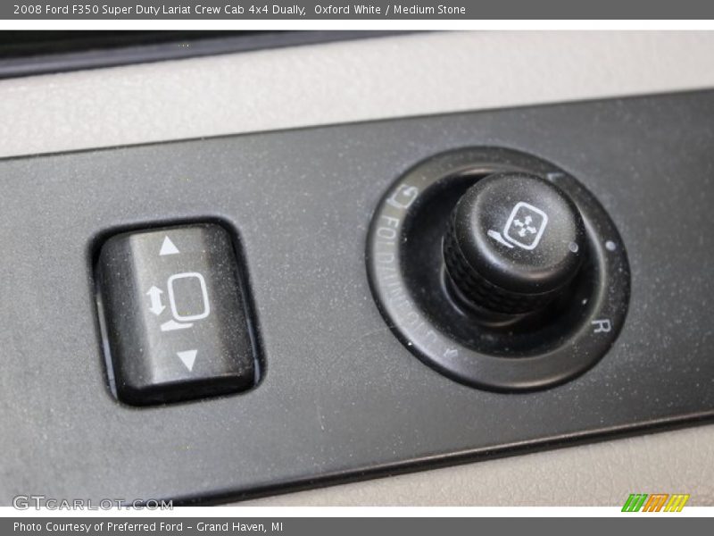 Oxford White / Medium Stone 2008 Ford F350 Super Duty Lariat Crew Cab 4x4 Dually