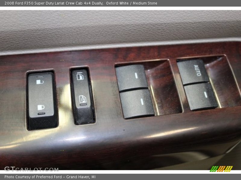 Oxford White / Medium Stone 2008 Ford F350 Super Duty Lariat Crew Cab 4x4 Dually
